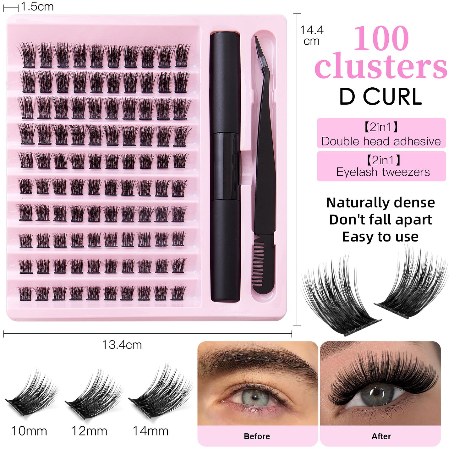 Large Capacity Single Cluster False Eyelashes Suit